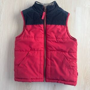 Carters Kids Red and Black Puffer Vest, 4T